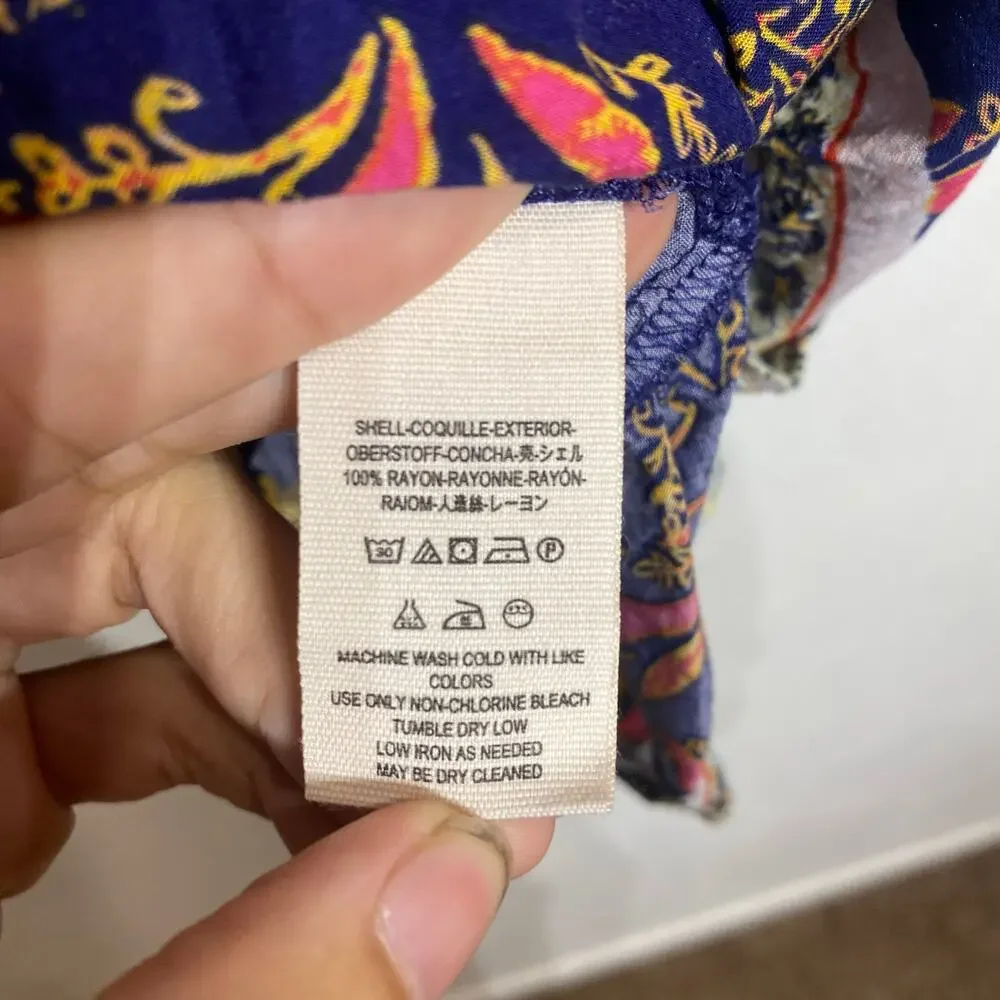 Free People Sunset Dreams Printed Tunic Sz XS